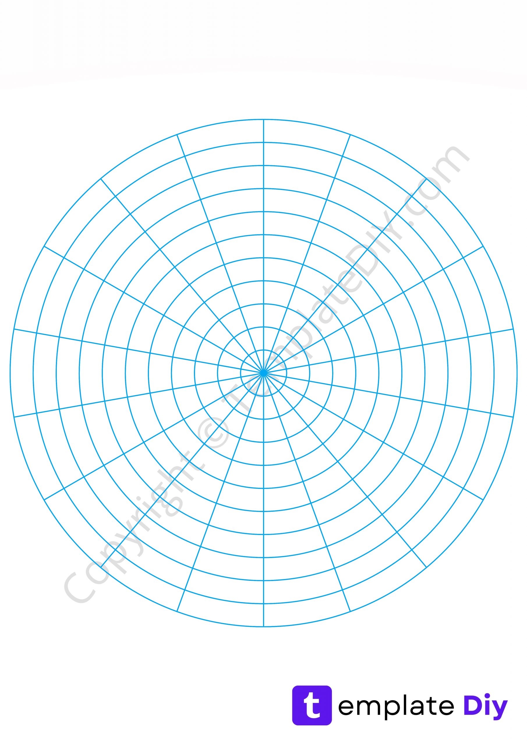 Circular Graph Paper Circle Grid Paper Template In PDF