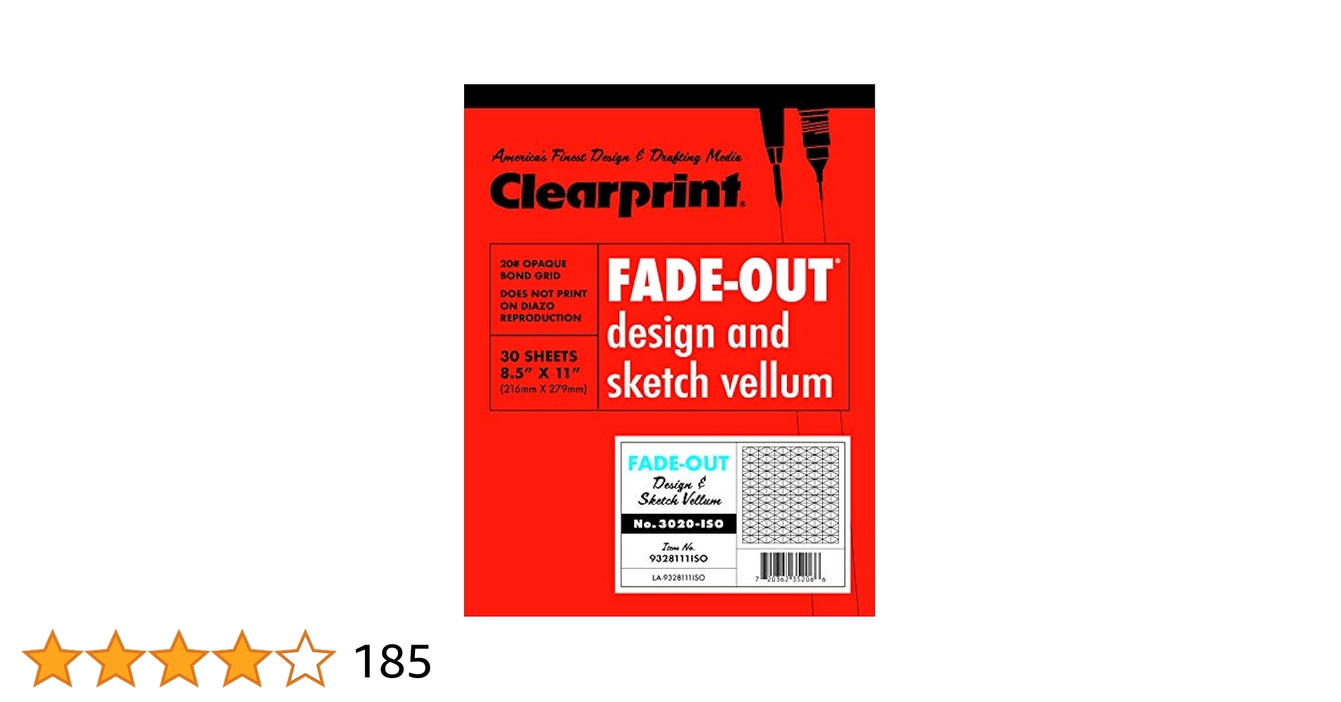 Clearprint Grid Paper Pad 20 Lb 8 1 2 X 11 Inches 30 Sheets CLE932811ISO Amazon au Home