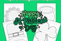 Cute Irish Theme Printable Handwriting Paper Writing Letter Template Shamrock Made By Teachers