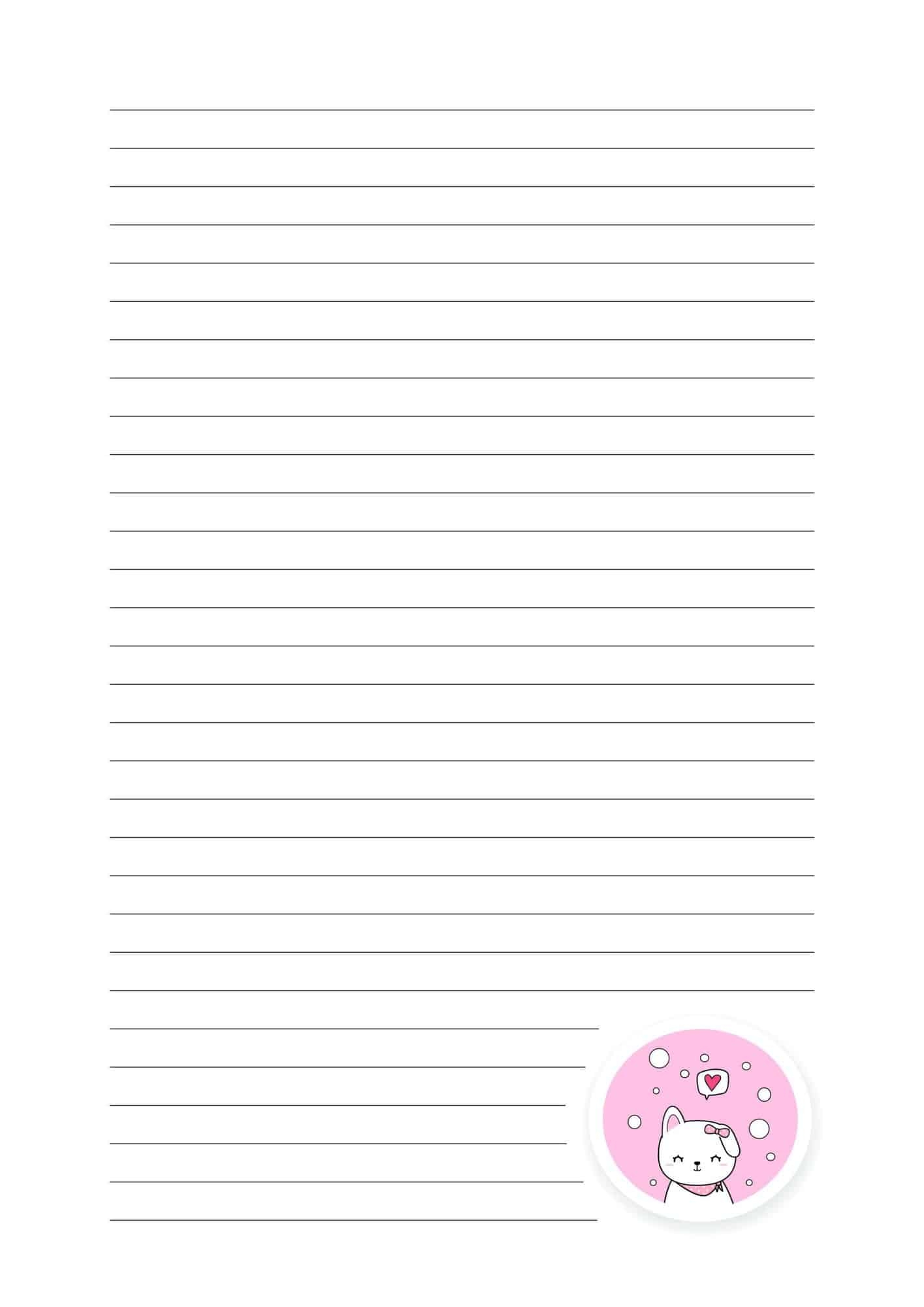 Cute Lined Paper Printable 13 Free Designs The Pink Craft Box