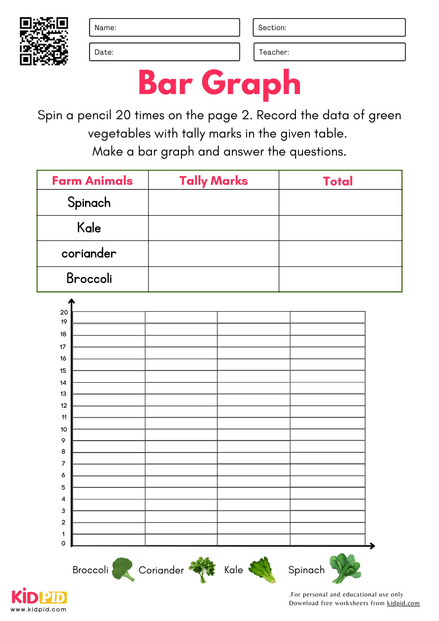 Data Analysis With Bar Graph Worksheet For Grade 3 Kidpid