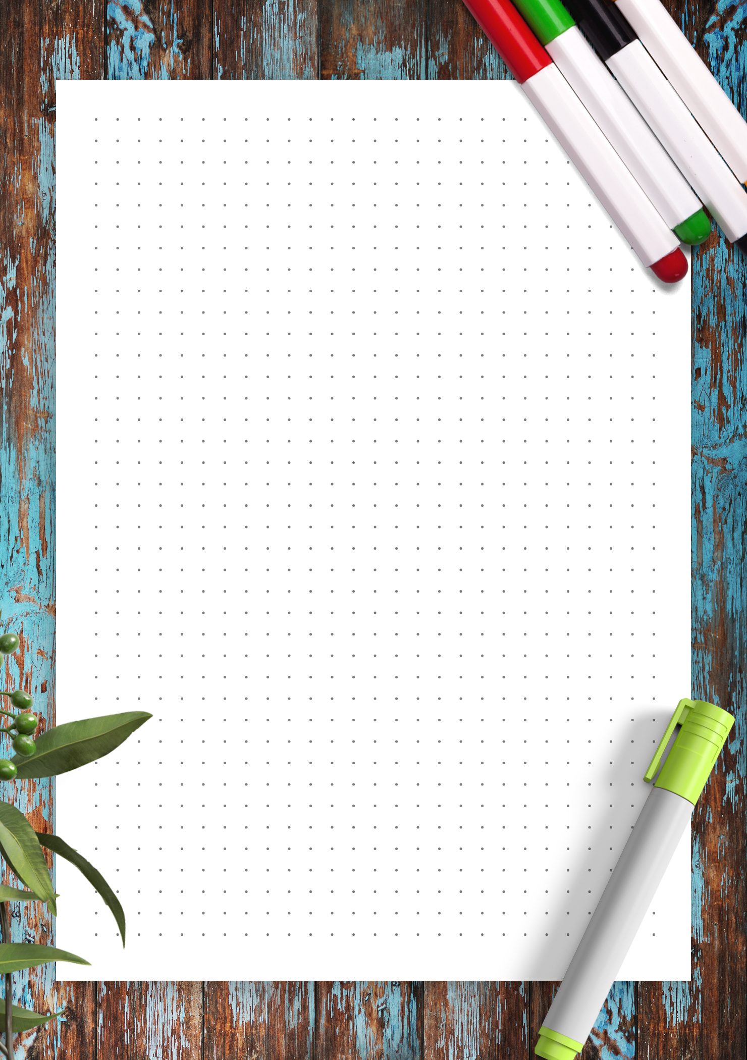 Dot Grid Paper Template Ideal For Notes Sketches More