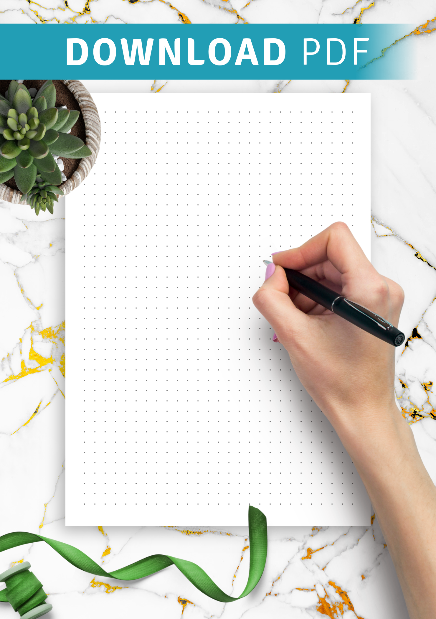 Dot Grid Paper Template Ideal For Notes Sketches More