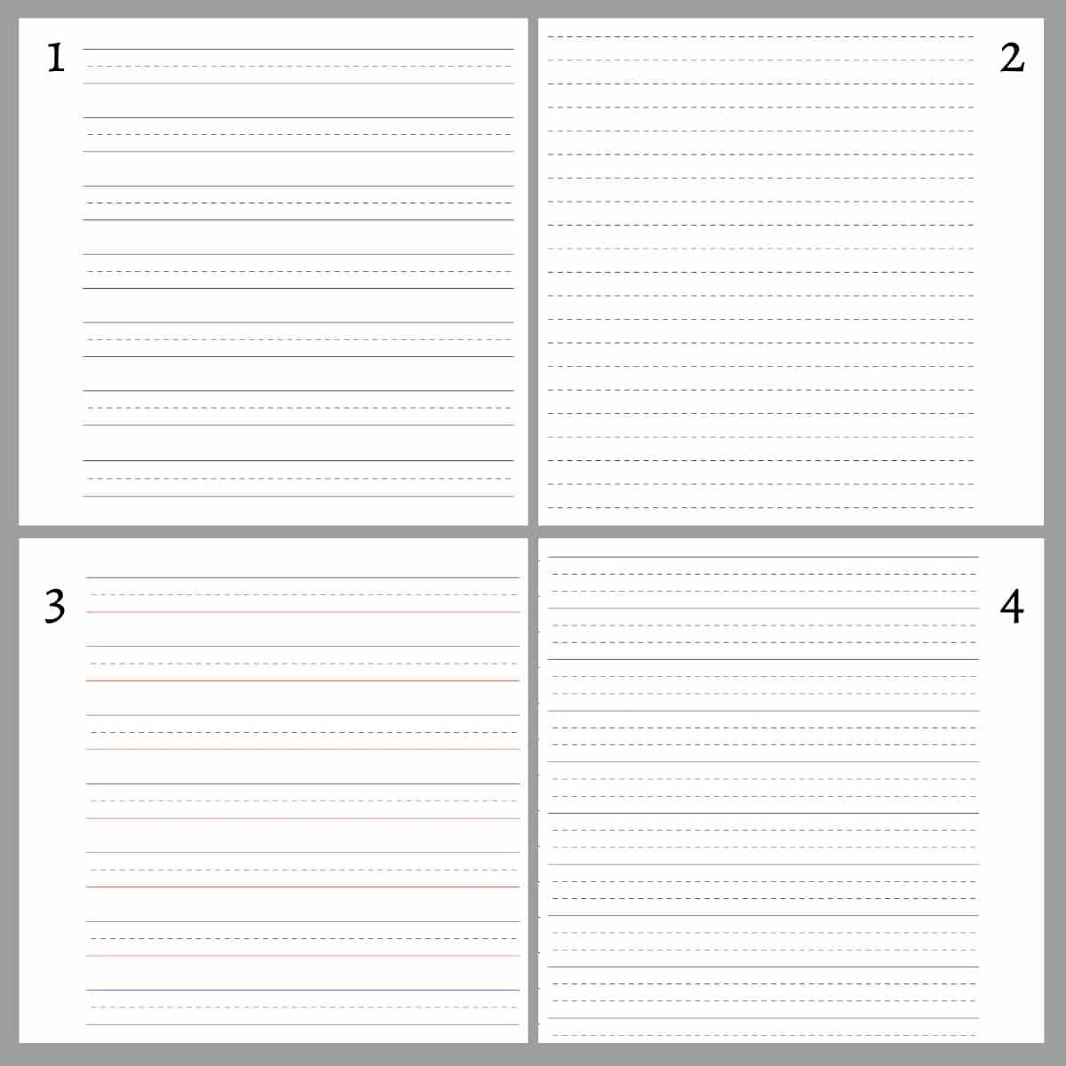 3 Line Paper Printable