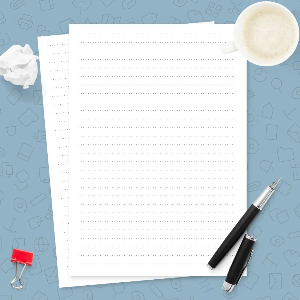 Dotted Lined Paper Printables 7 1 Mm Line Height Template Printable PDF