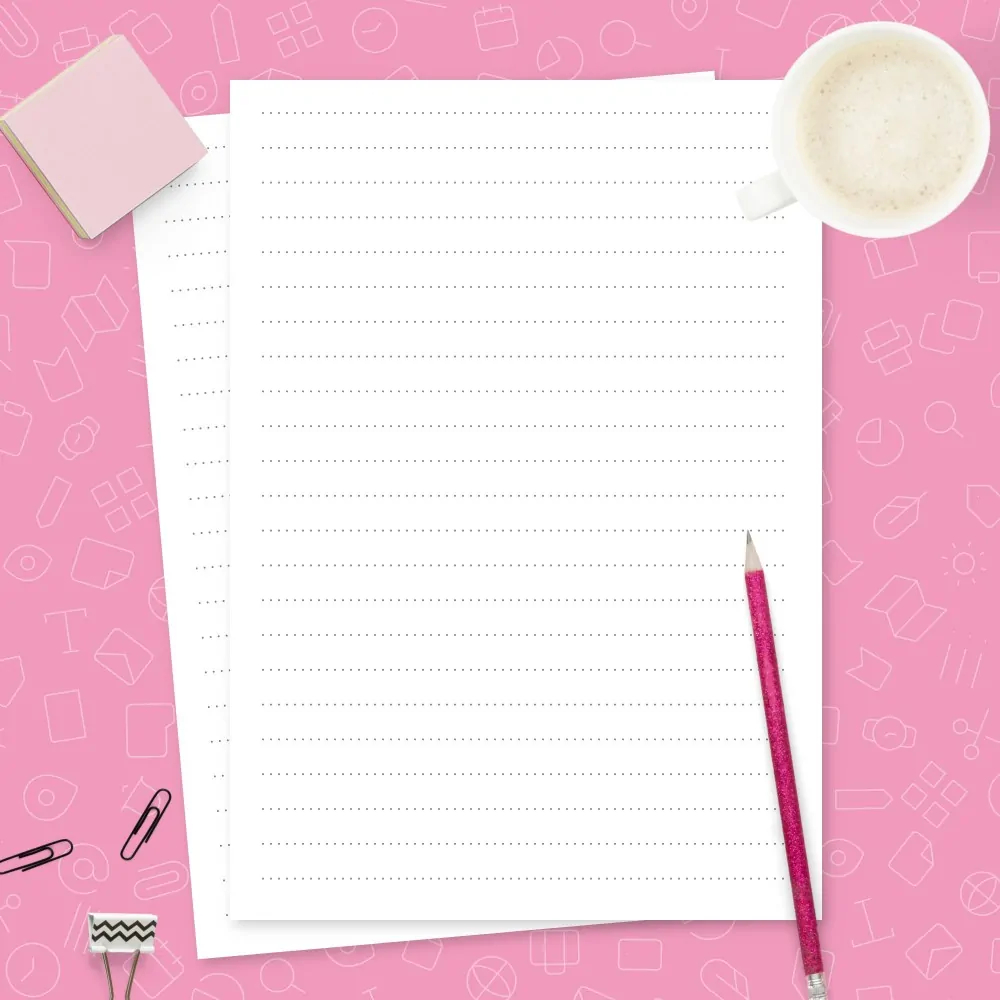 Dotted Lined Paper Printables 8 7 Mm Line Height Template Printable PDF