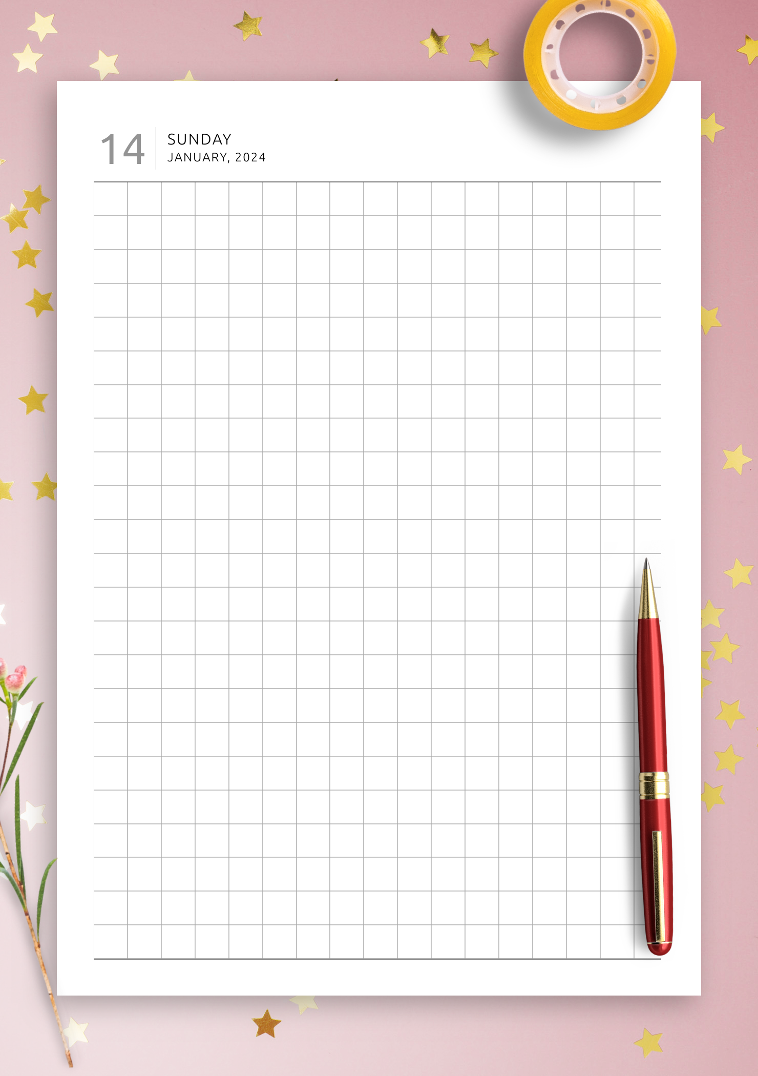 Small Square D Paper Printable