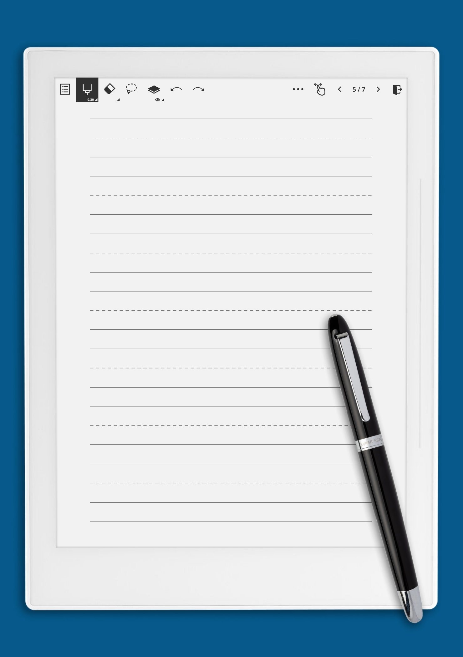 Download Printable 1 Inch Rule Handwriting Paper PDF