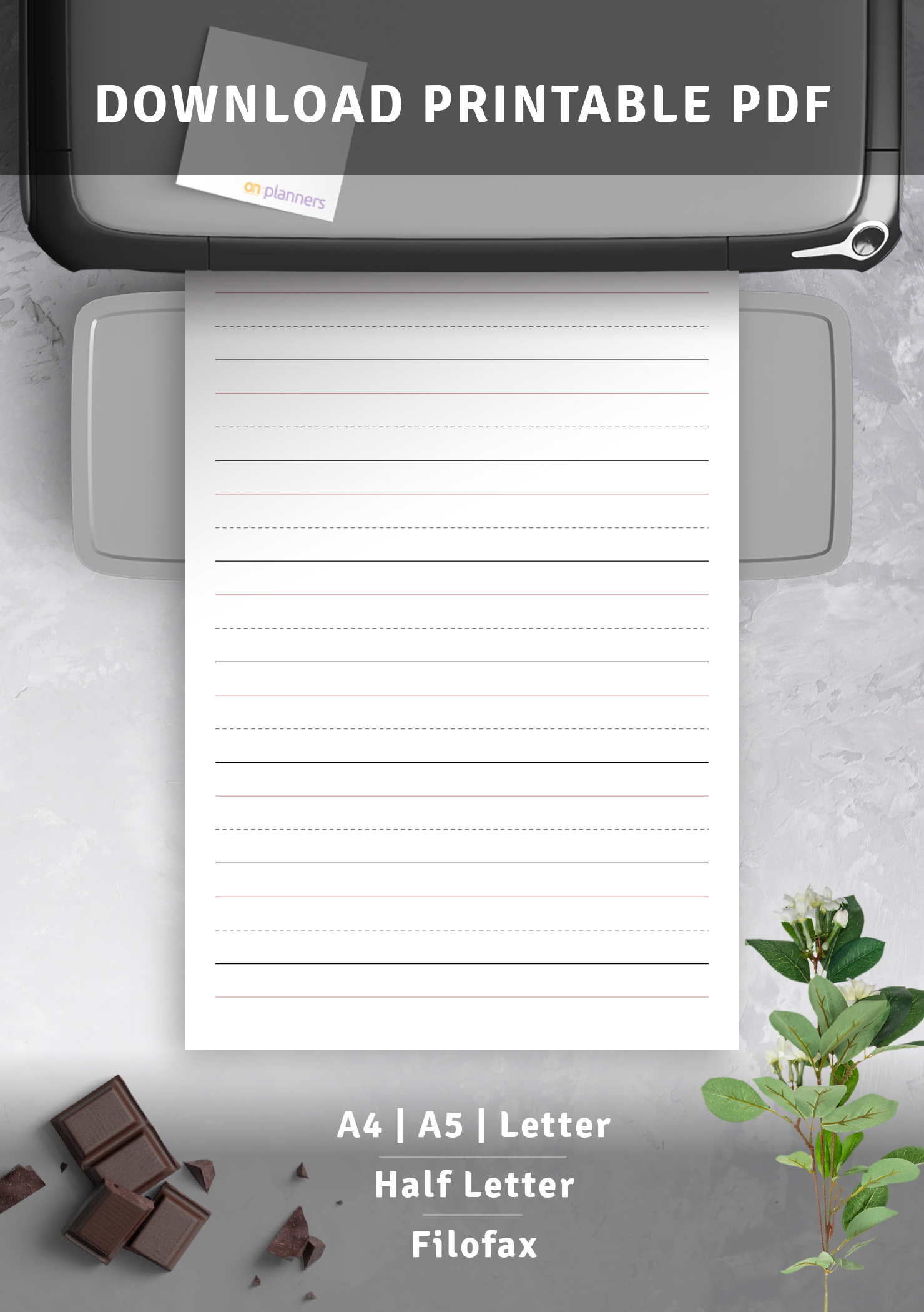 Download Printable 1 Inch Rule Handwriting Paper PDF