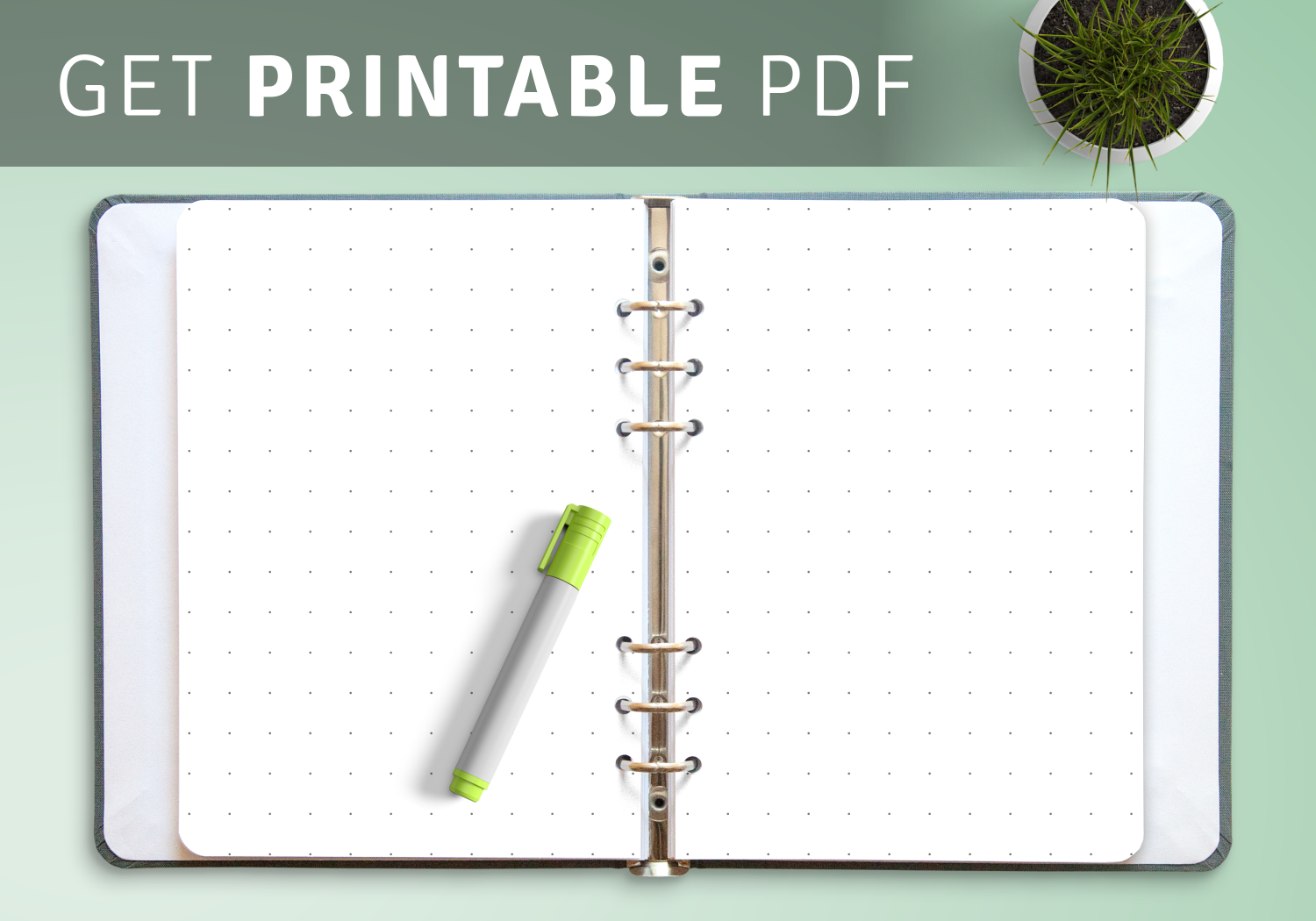 Dot Paper Printable Green
