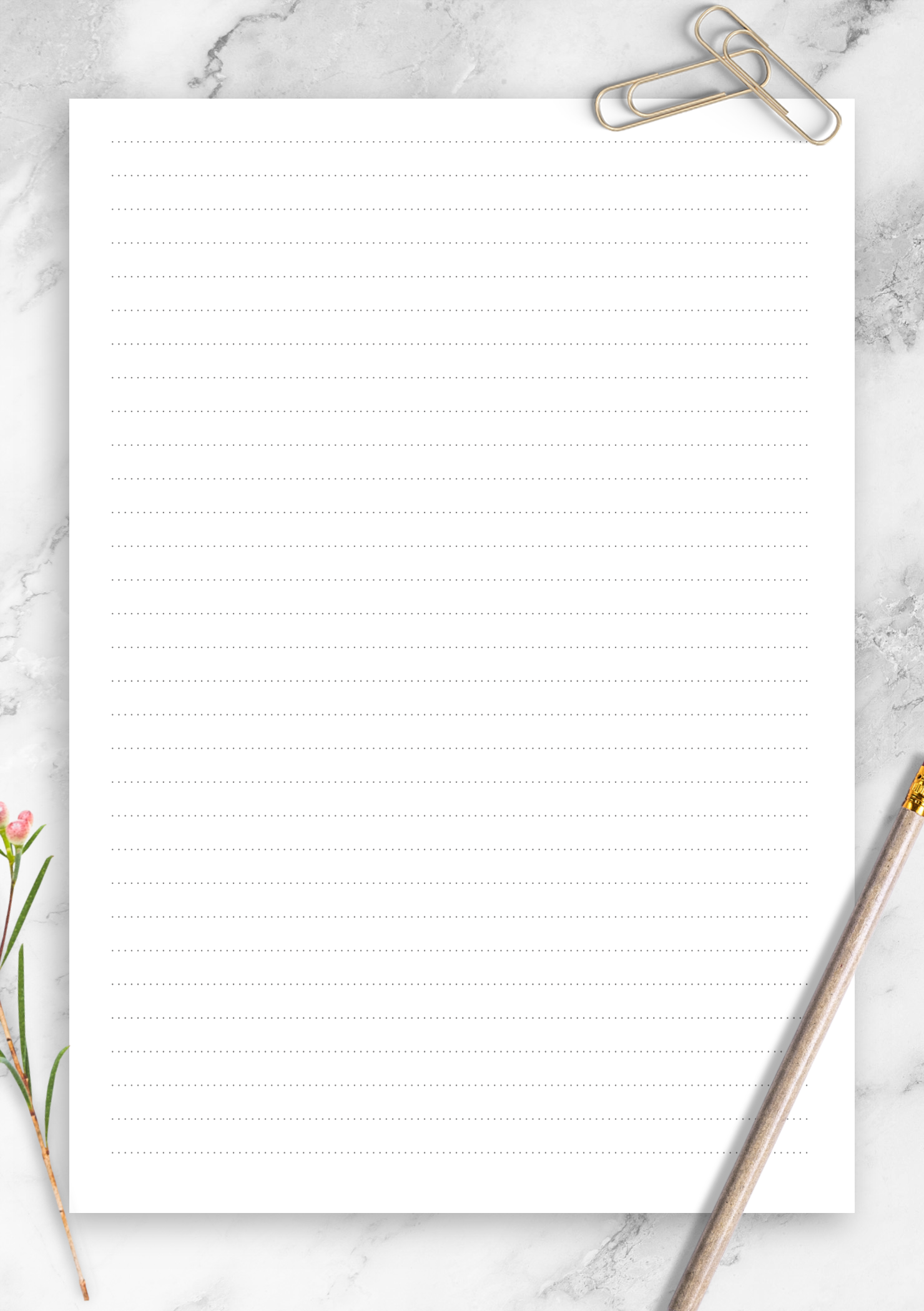 Printable Line Dot Paper