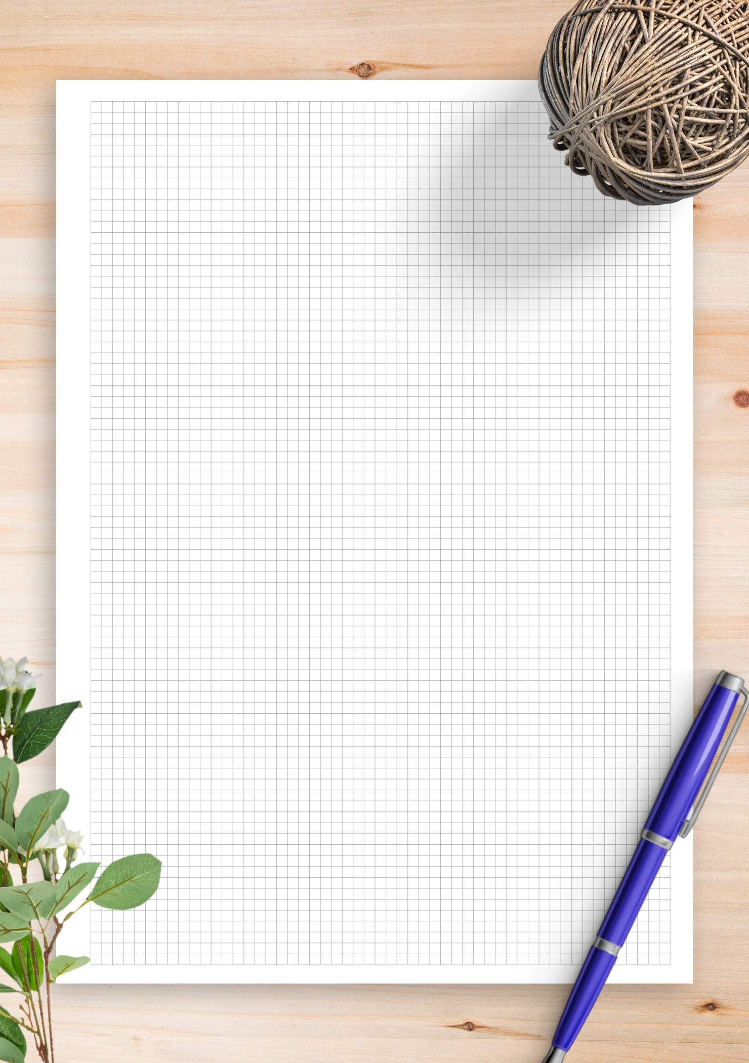 Printable Square Paper per Foot Chart