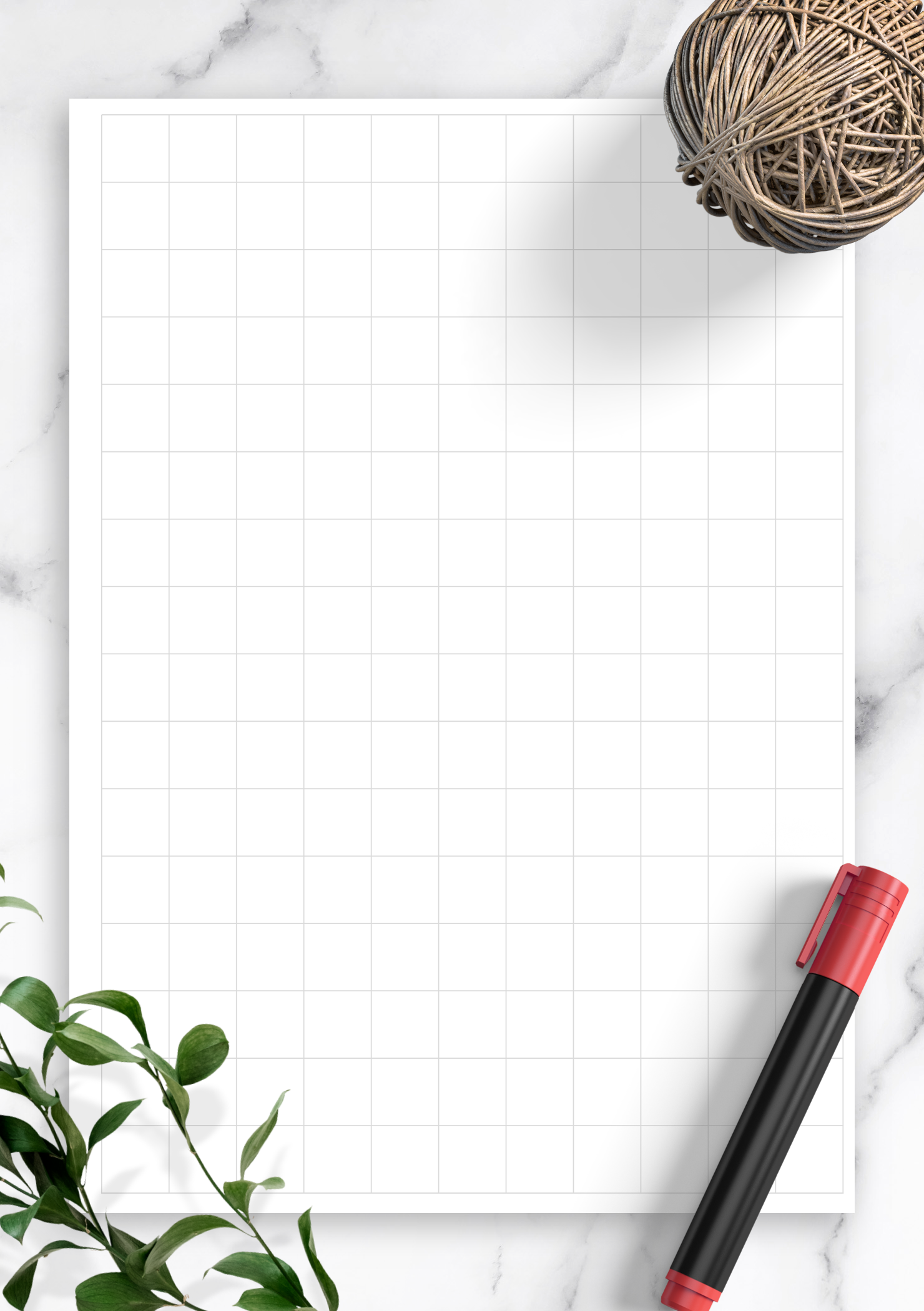 Printable 1/2 Graph Paper