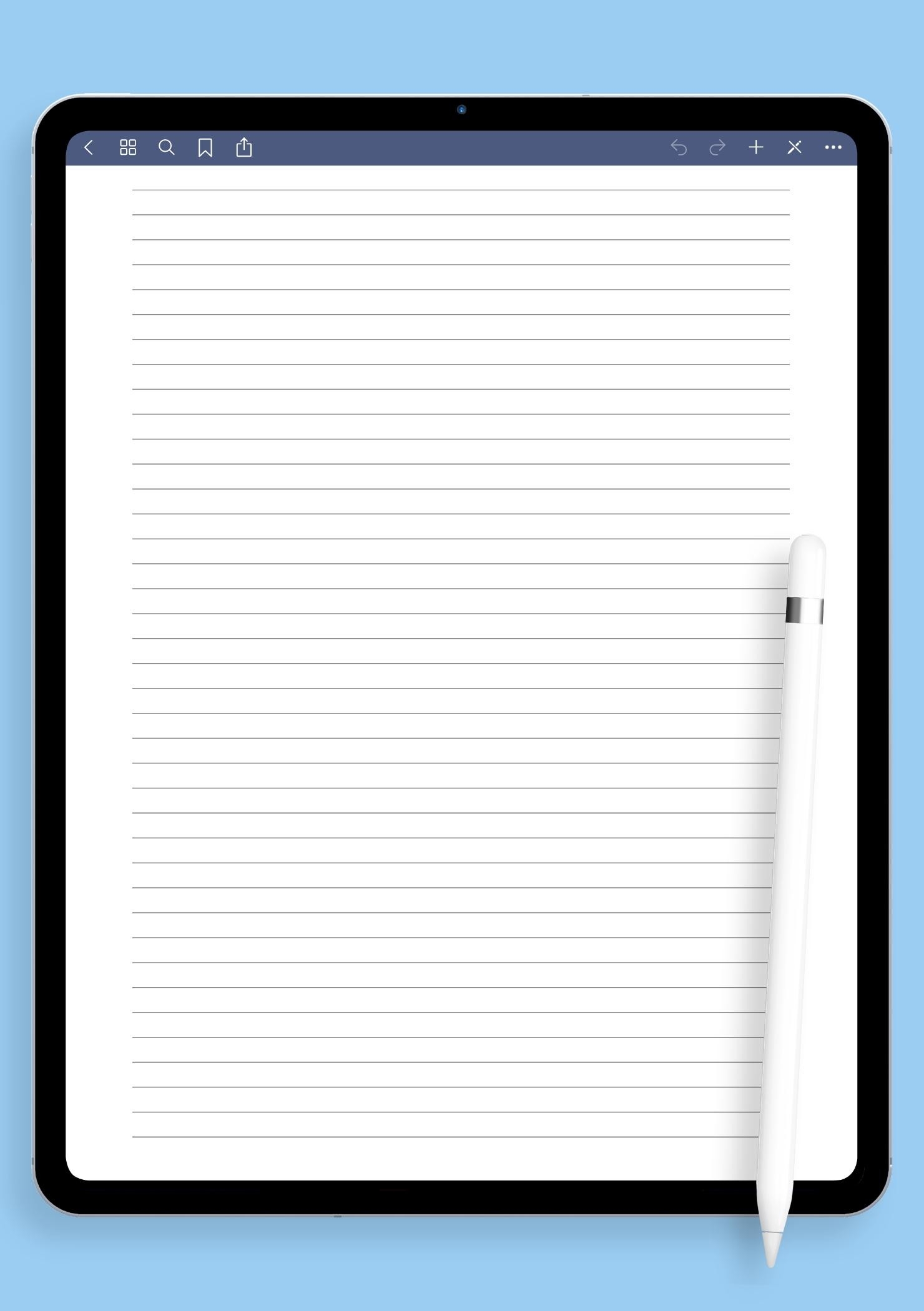 Lined Paper Printable ODF