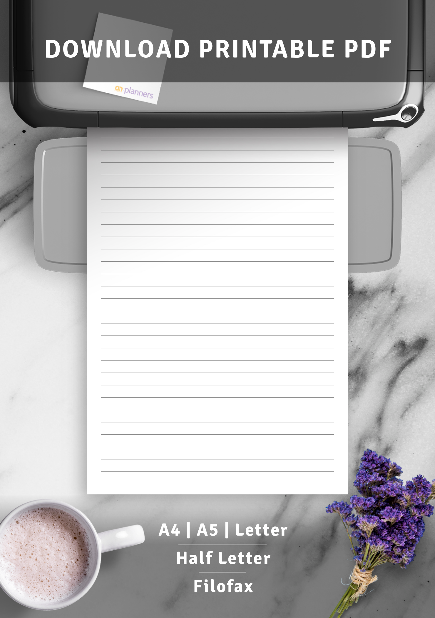 Download Printable Lined Paper Template 7mm PDF