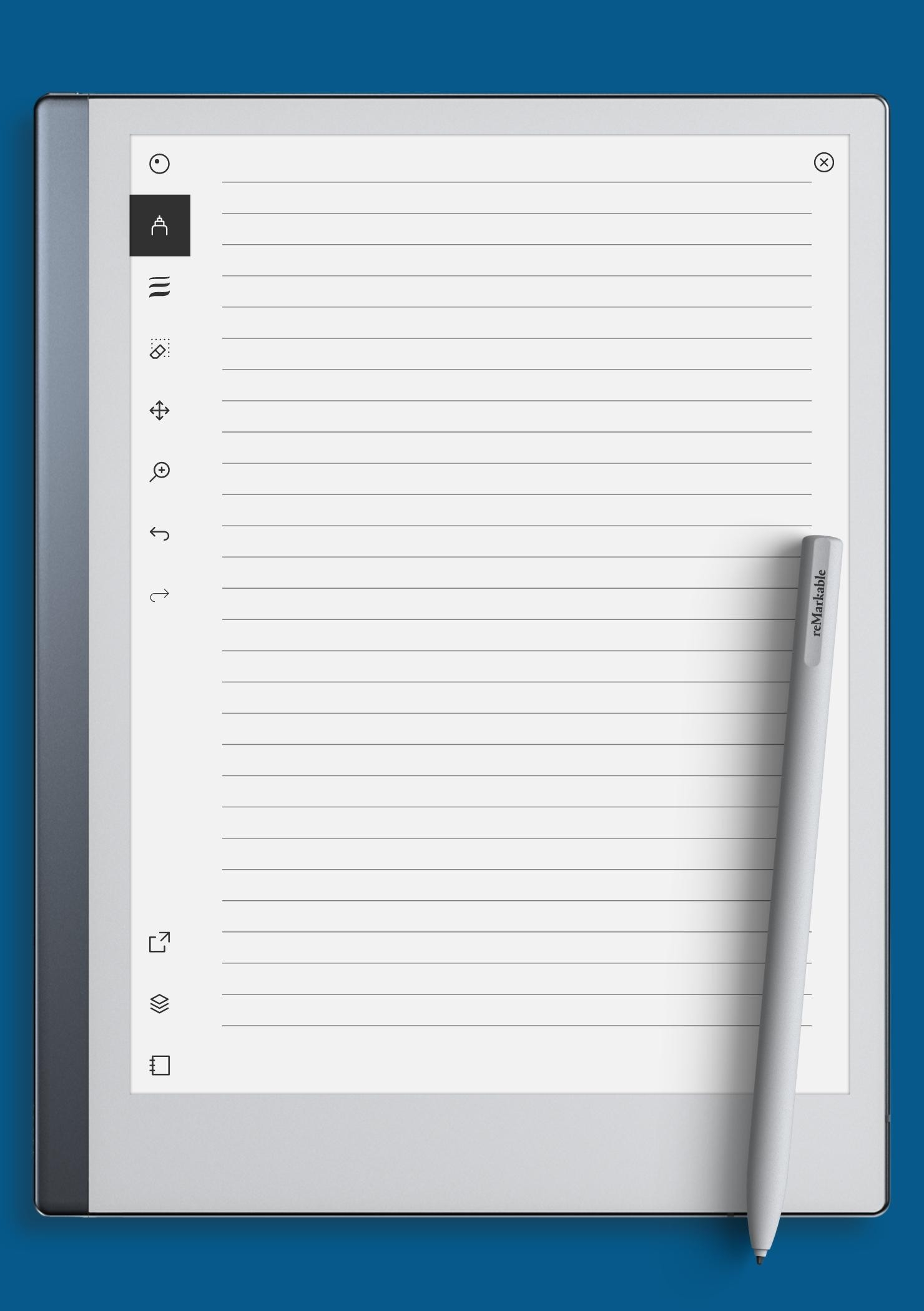 Download Printable Lined Paper Template 7mm PDF