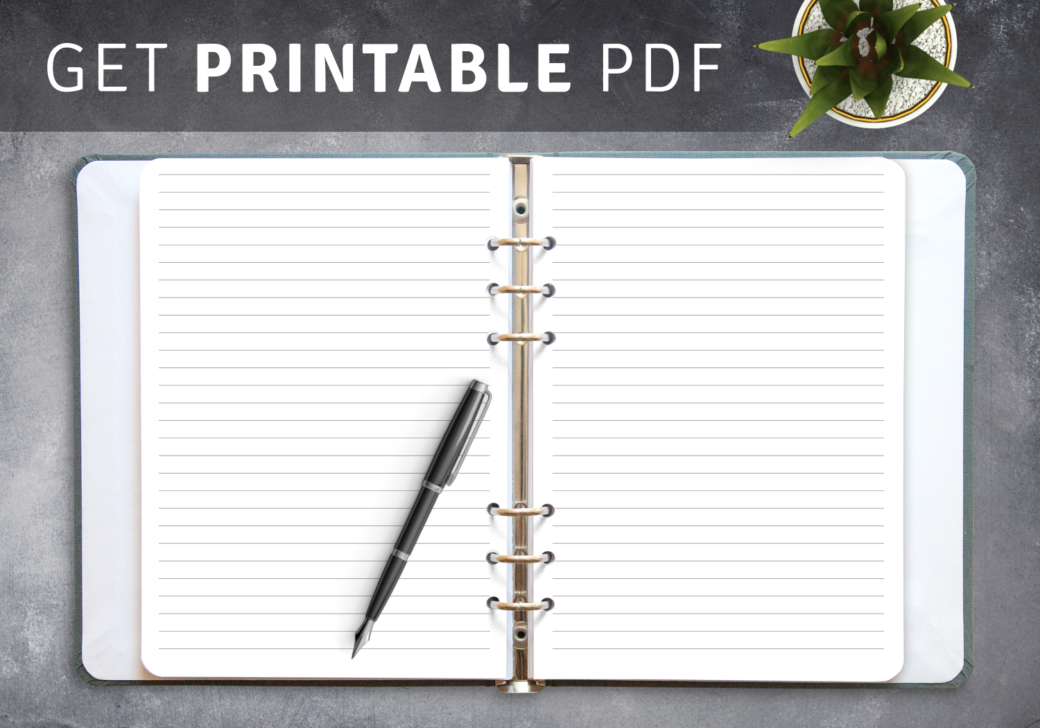 Download Printable Lined Paper Template 7mm PDF