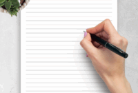 Download Printable Lined Paper Template Narrow Ruled 1 4 Inch PDF