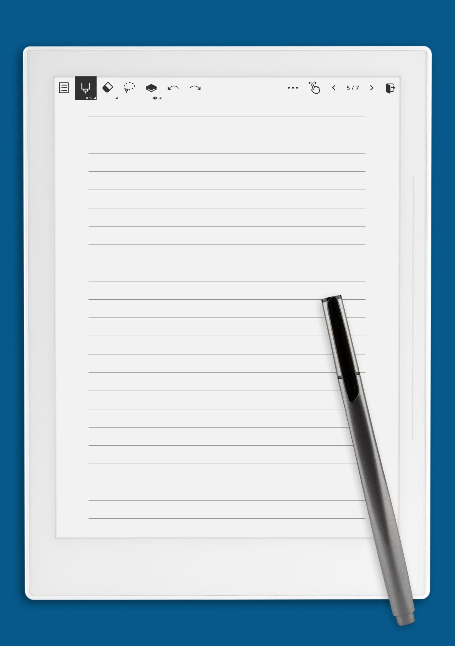 Download Printable Lined Paper Template Wide Ruled 8 7mm PDF