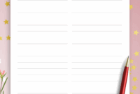 Download Printable Ruled Grid 2 Column PDF