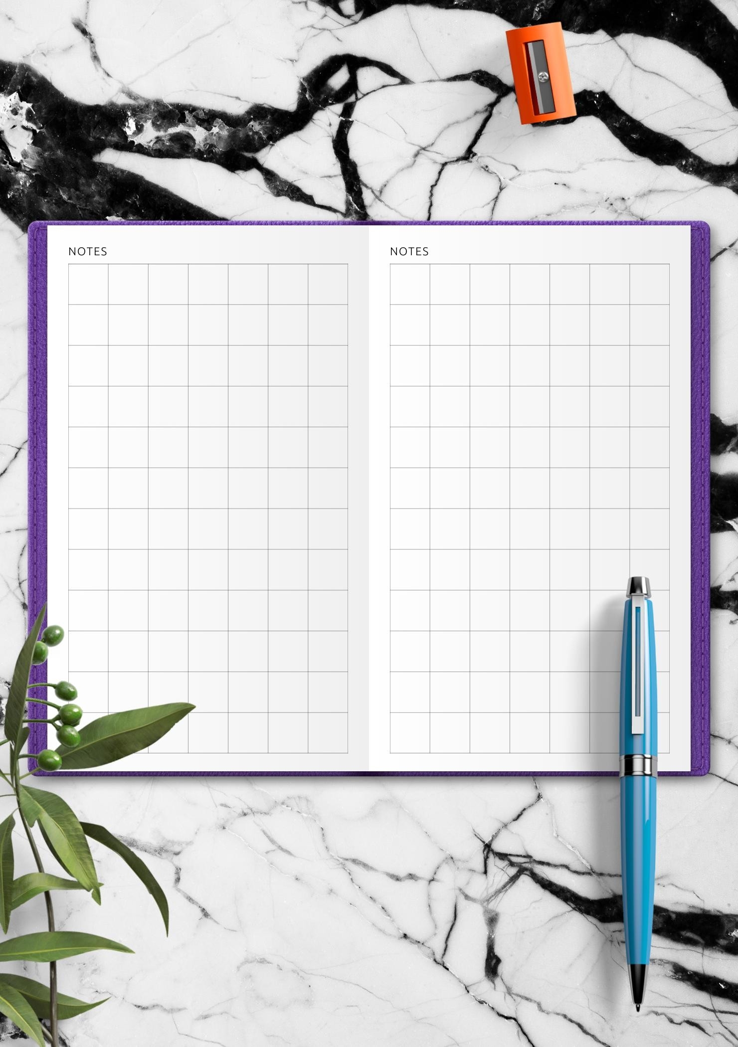 Download Printable Square Grid Wide PDF