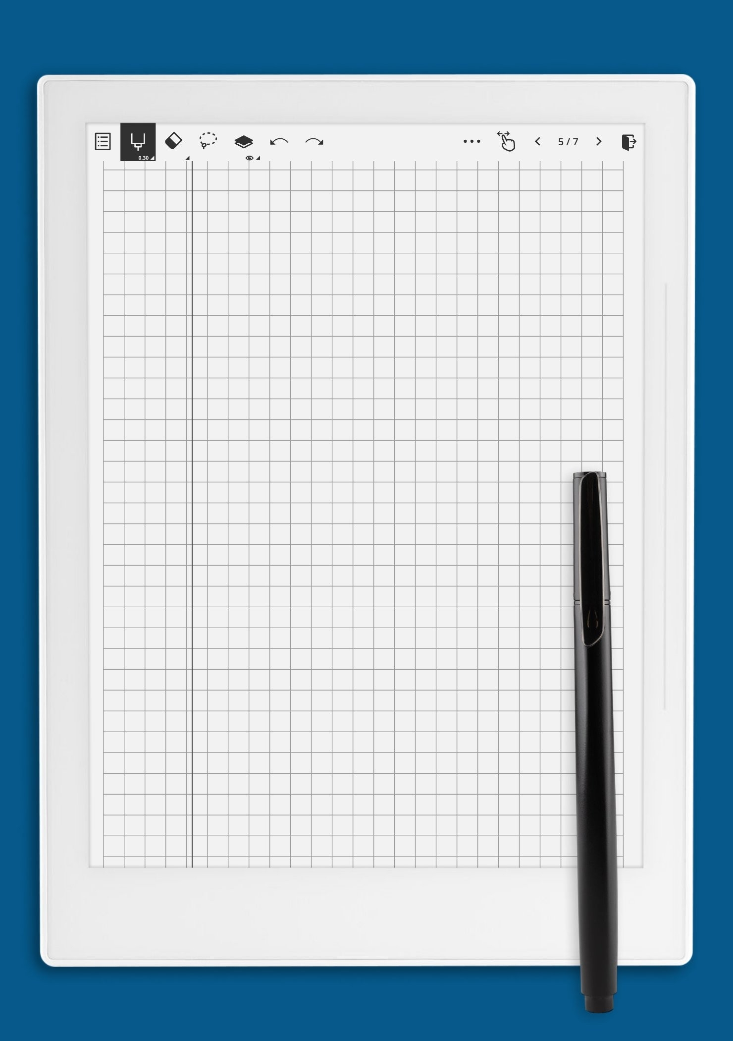 Download Printable Squared Wide Ruled Blue With Margin PDF