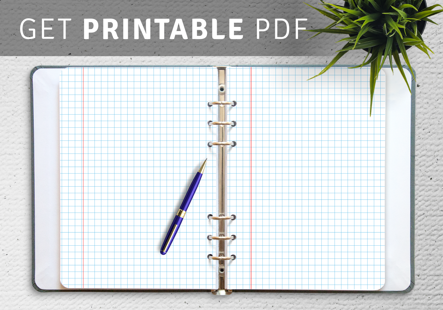 Download Printable Squared Wide Ruled Blue With Margin PDF