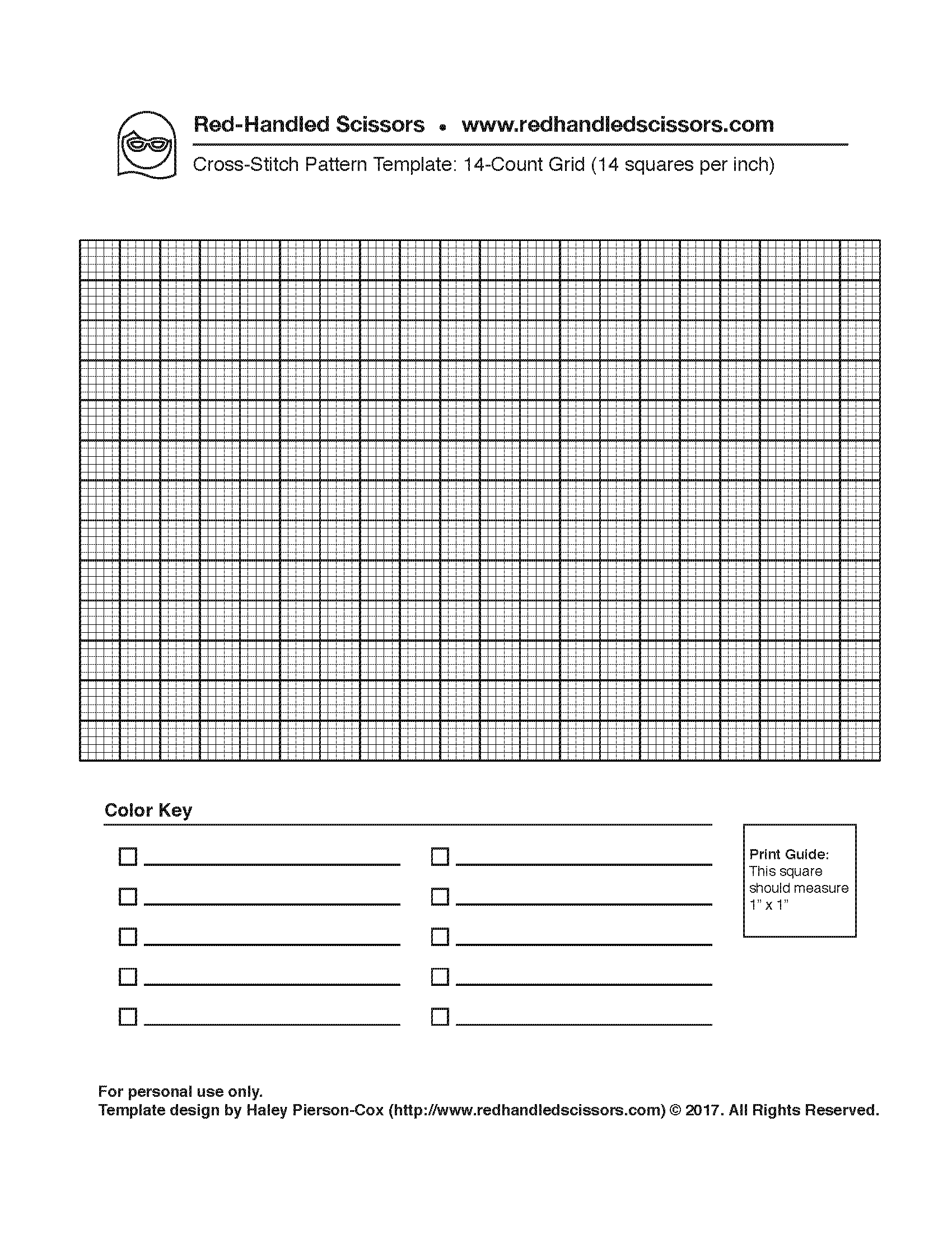 Printable Cross Stitch Graph Paper