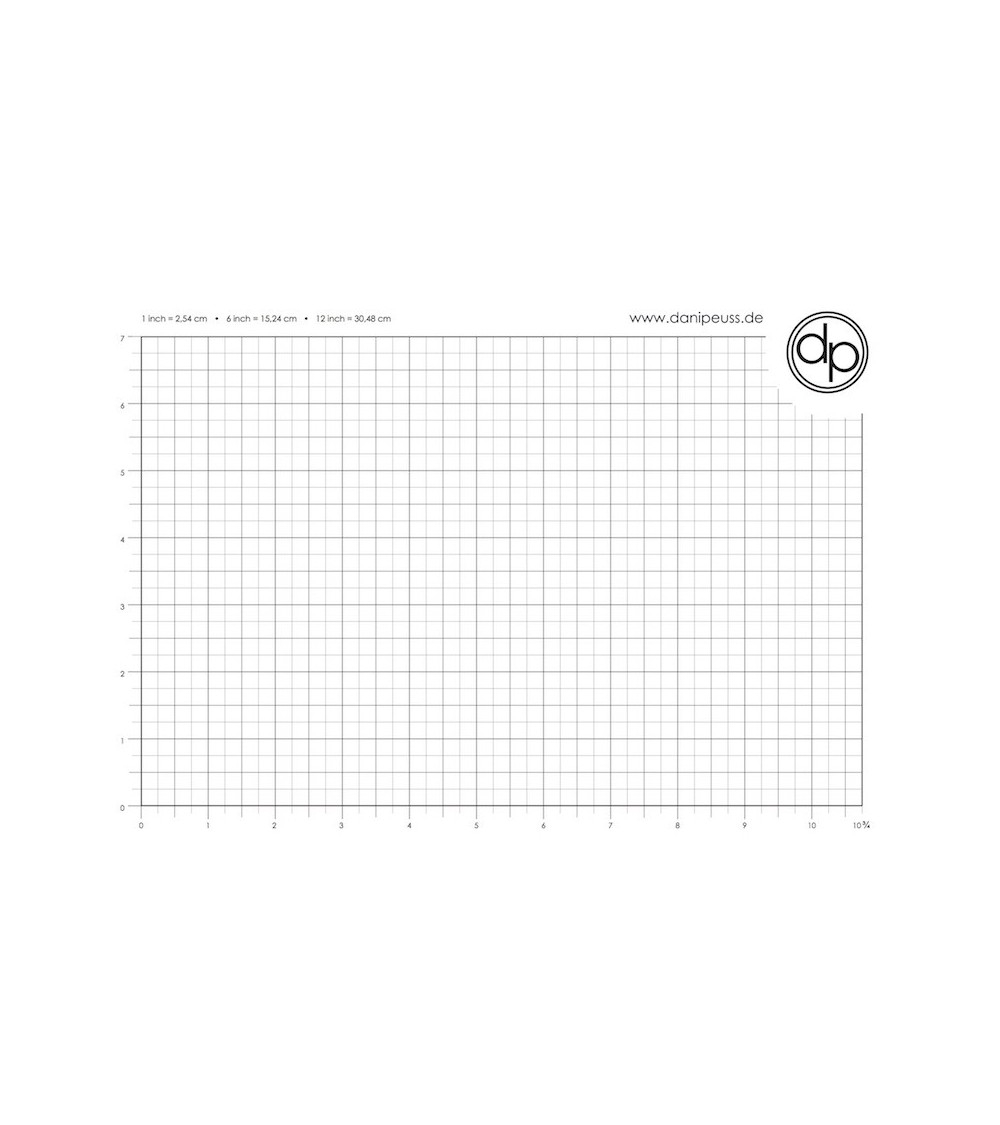 Dp Schreib Stempelunterlage A4 Block 50 Blatt Inch Grid