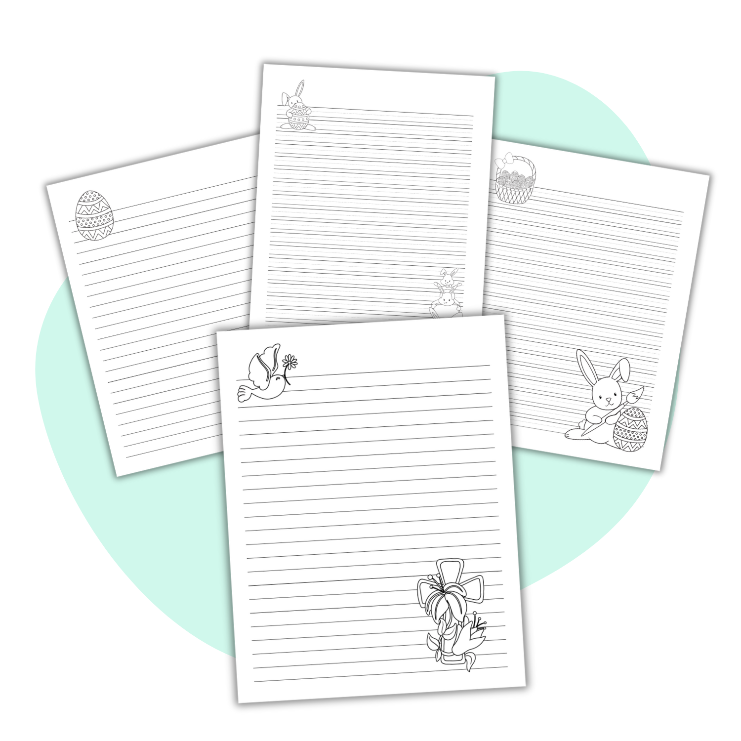 Easter Lined Writing Paper Classically Homeschooling