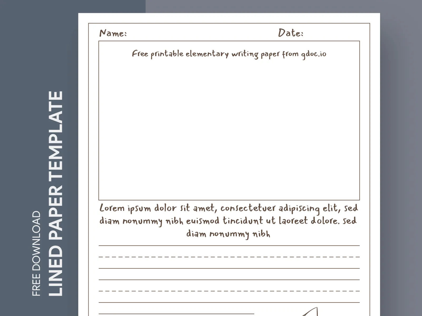 Free Printable Writing Paper Elementary