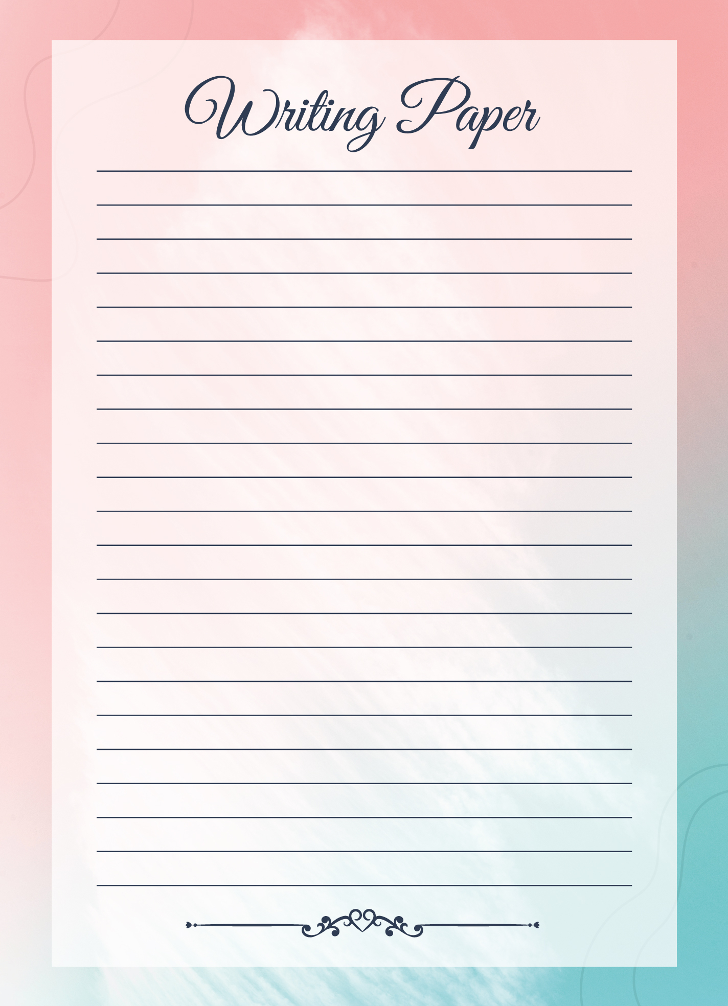 Elementary Writing Paper Free Google Docs Template Gdoc io
