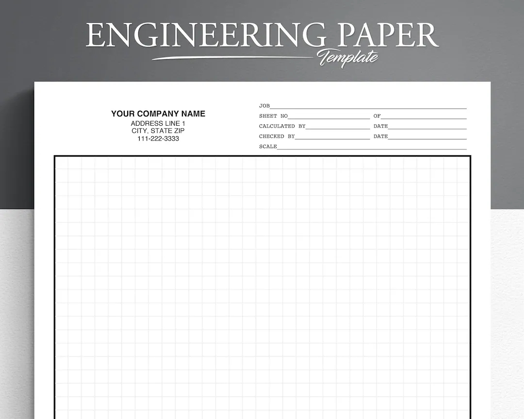 Engineering Graph Paper Engineering Computation Paper Business Graph Paper Etsy