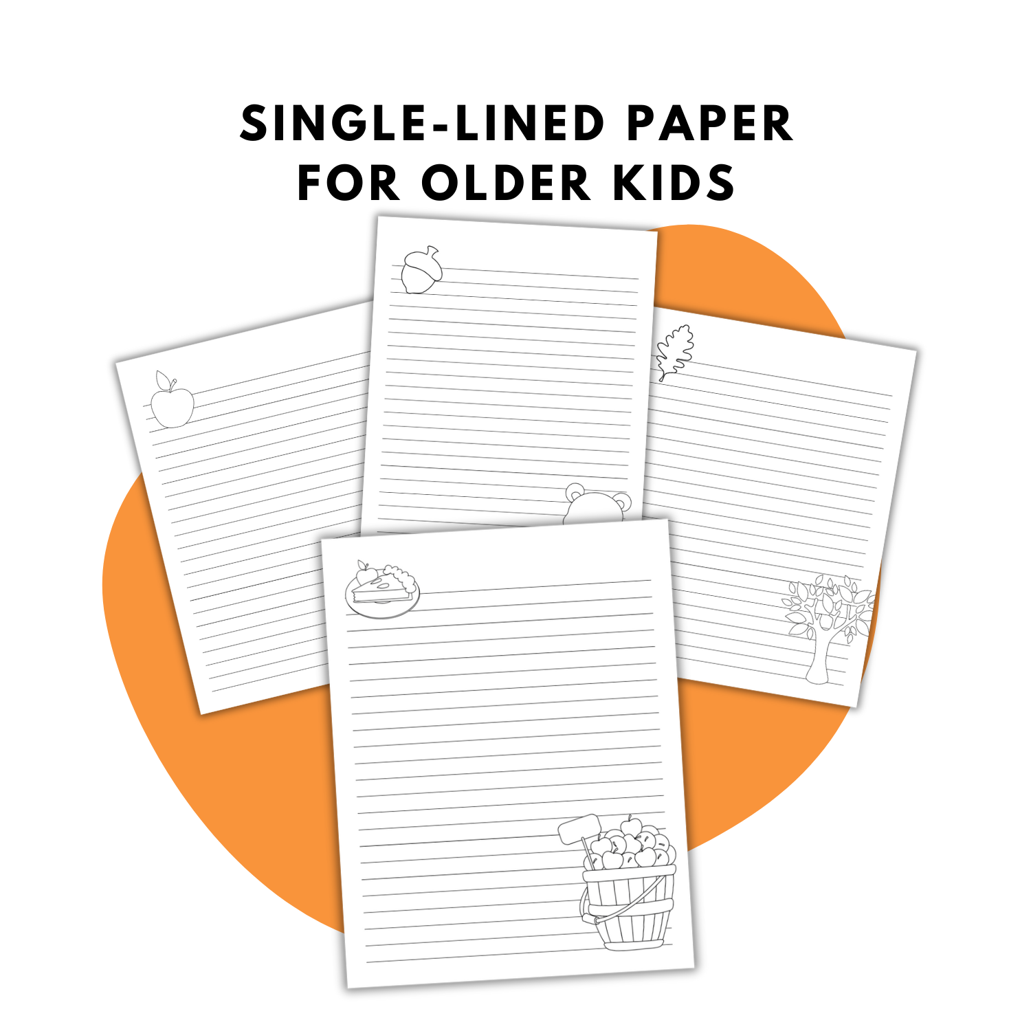 Fall Lined Writing Paper Classically Homeschooling