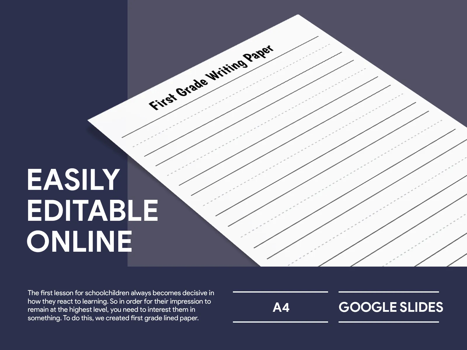 First Grade Lined Paper Free Google Docs Template By Gdoc On Dribbble