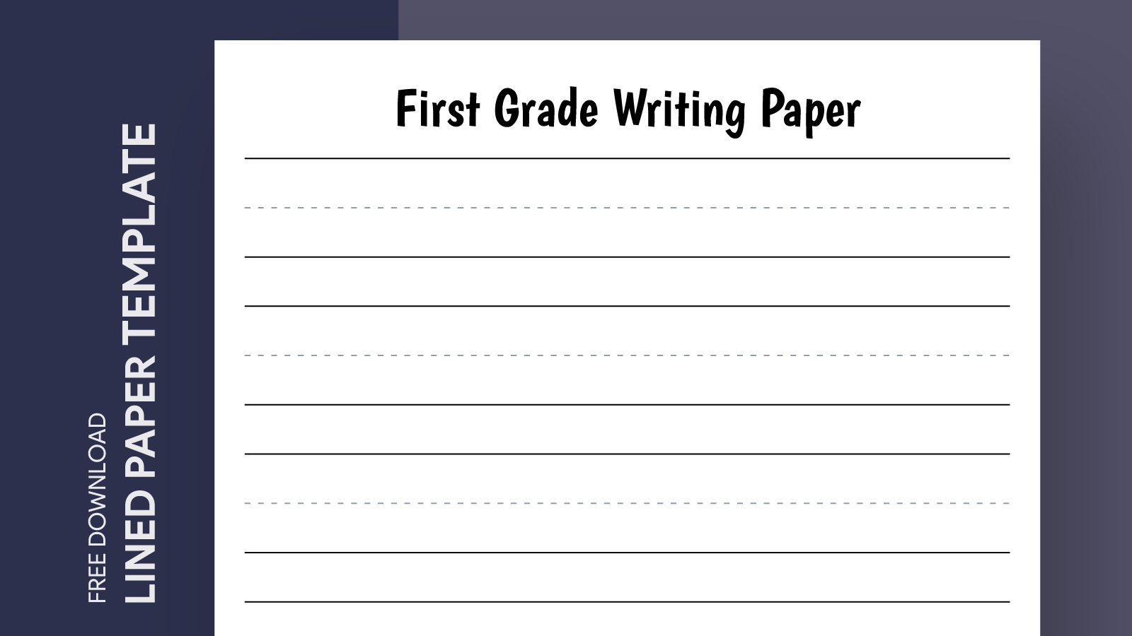 First Grade Lined Paper Free Google Docs Template Gdoc io Worksheets Library