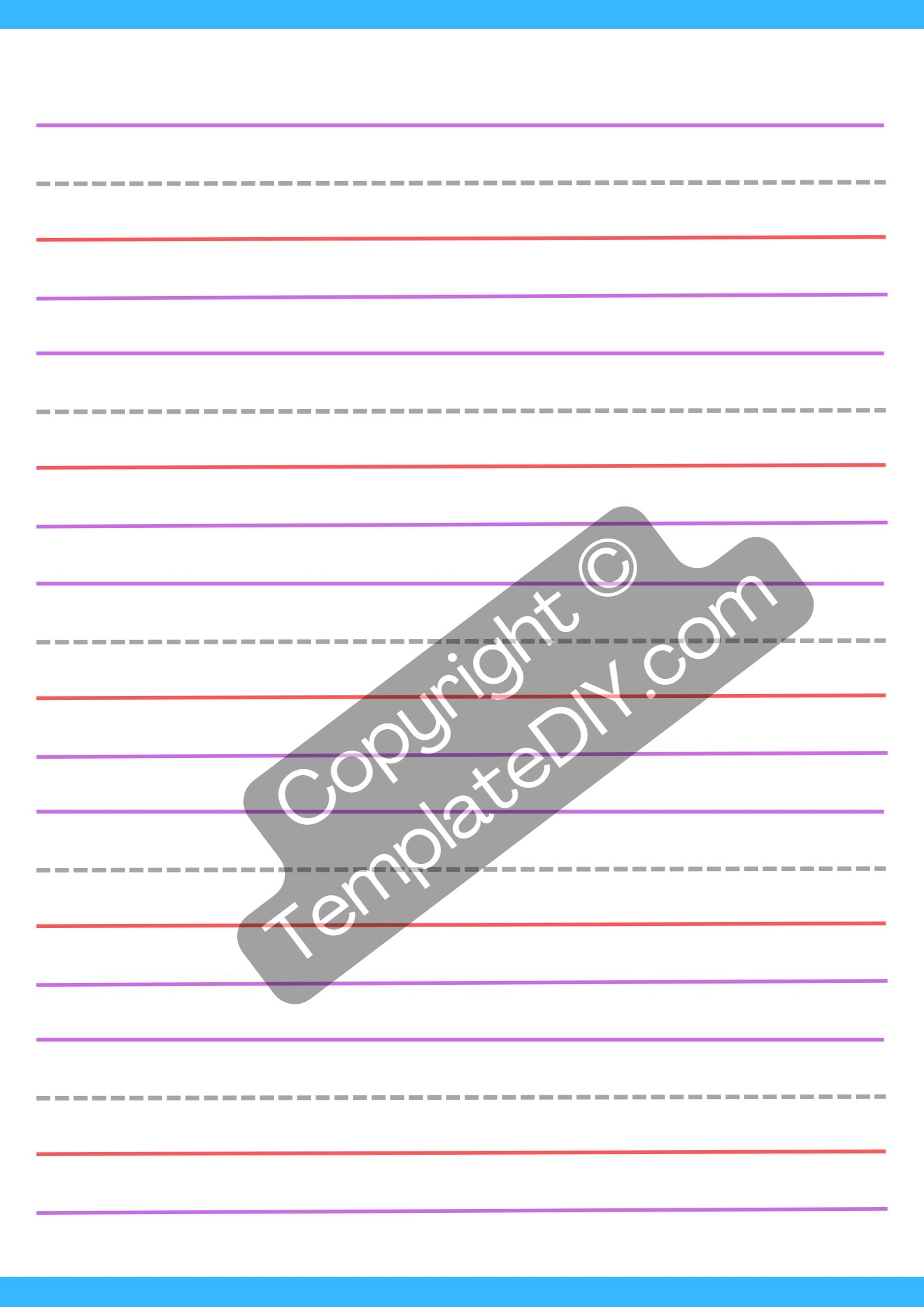 First Grade Writing Paper Template Printable PDF Word