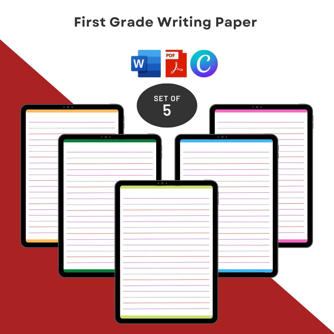 First Grade Writing Paper Template Printable PDF Word