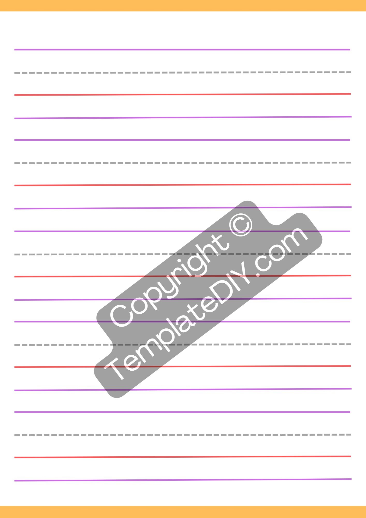 First Grade Writing Paper Template Printable PDF Word