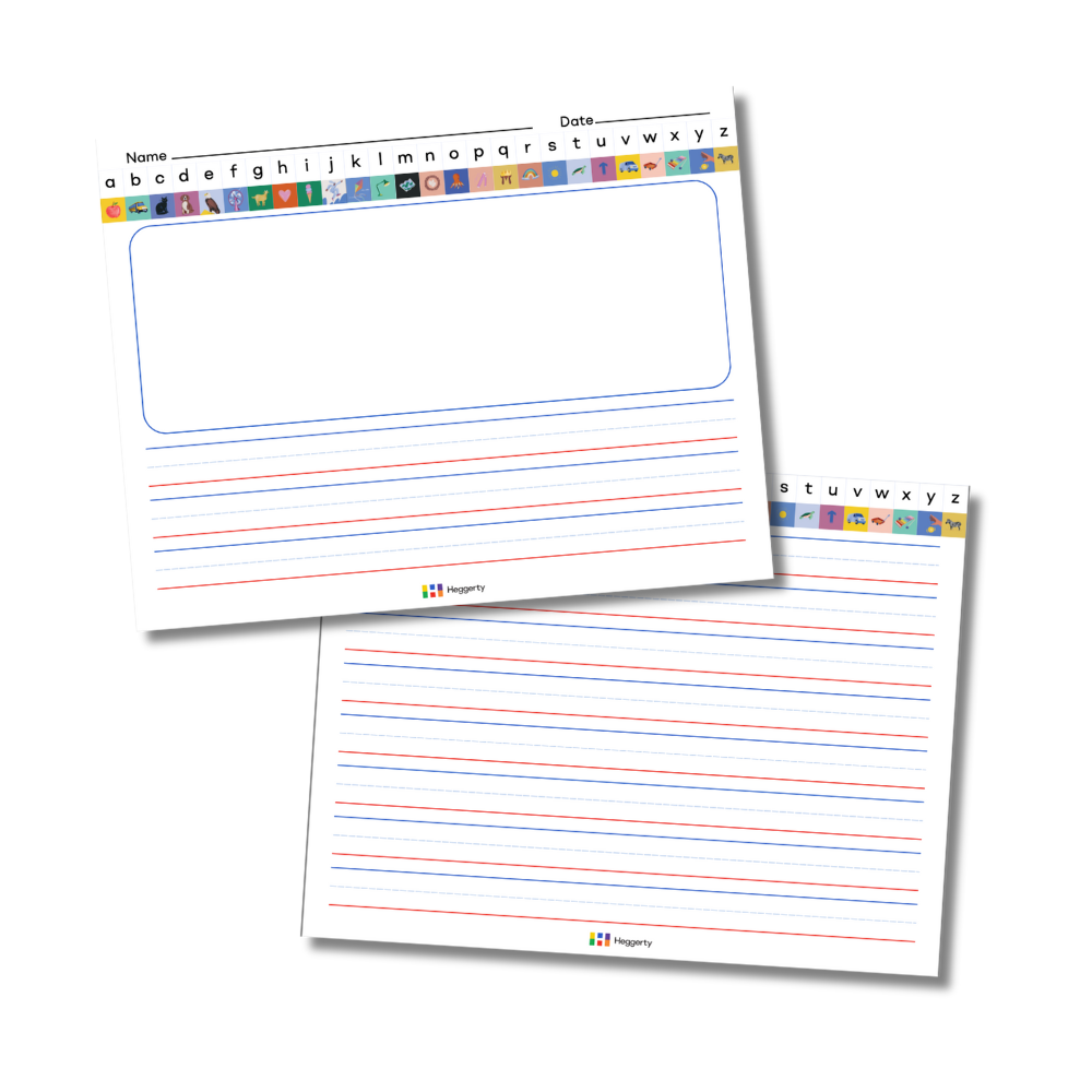 Free ABC Chart Writing Paper Template For Elementary Students Heggerty