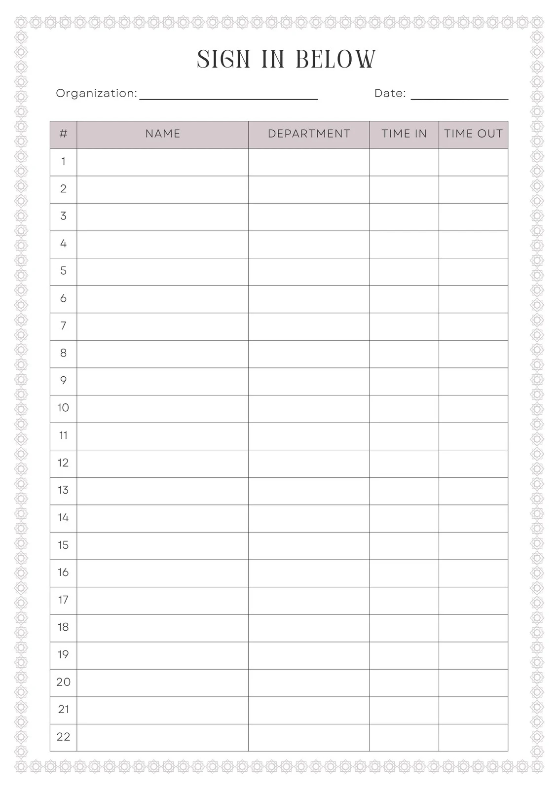 Log Paper Printable