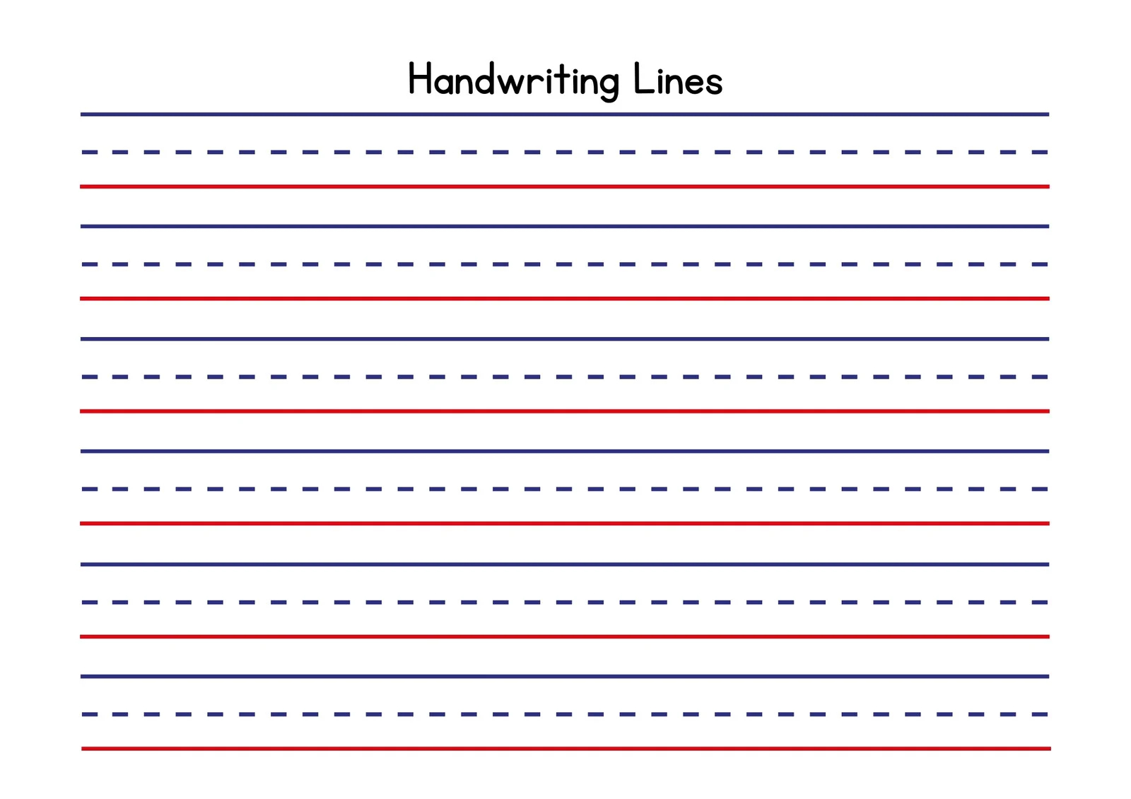Free Custom Printable Handwriting Worksheet Templates Canva