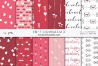 Free Digital Scrapbook Papers Hearts Love Valentine s Day Hands In The Attic