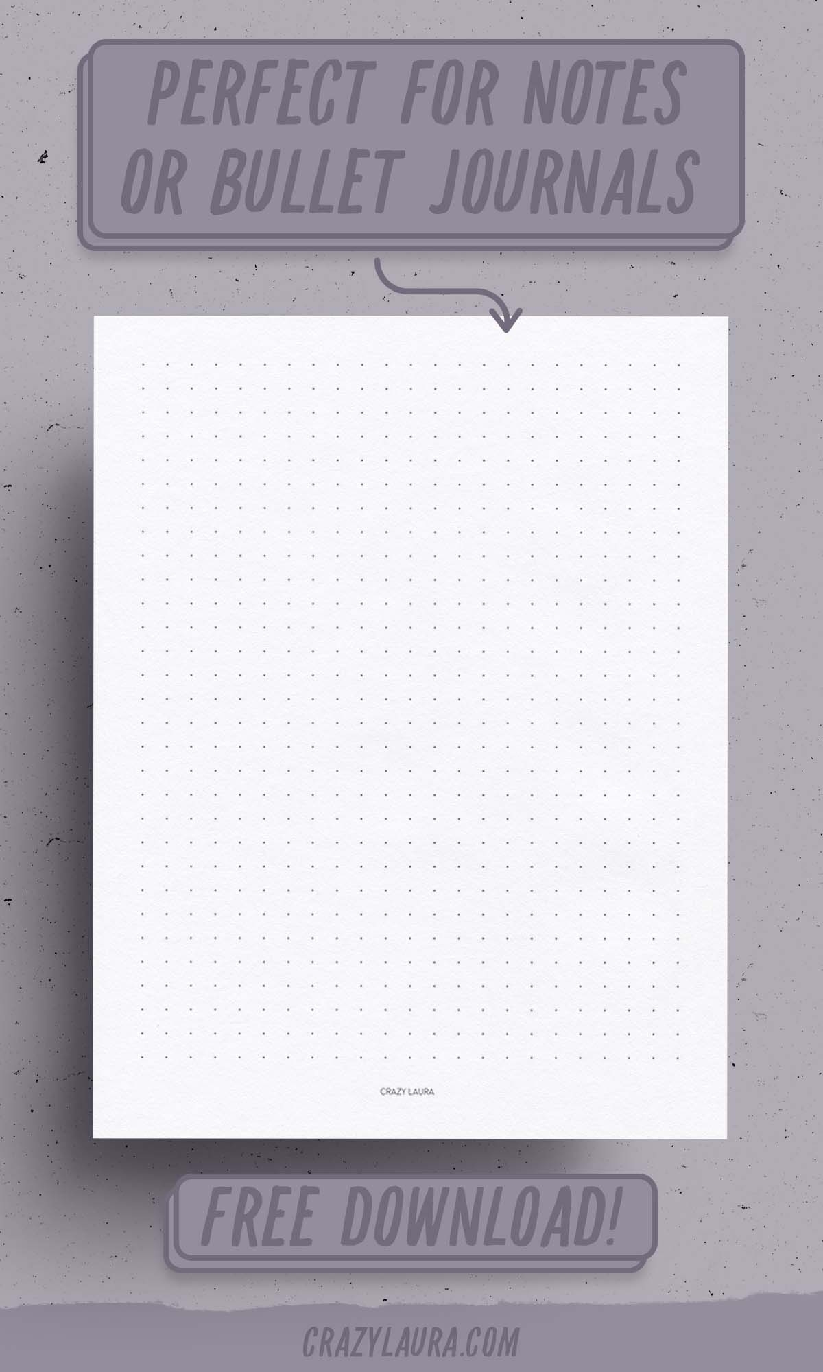 Printable Dot Paper Journal Page
