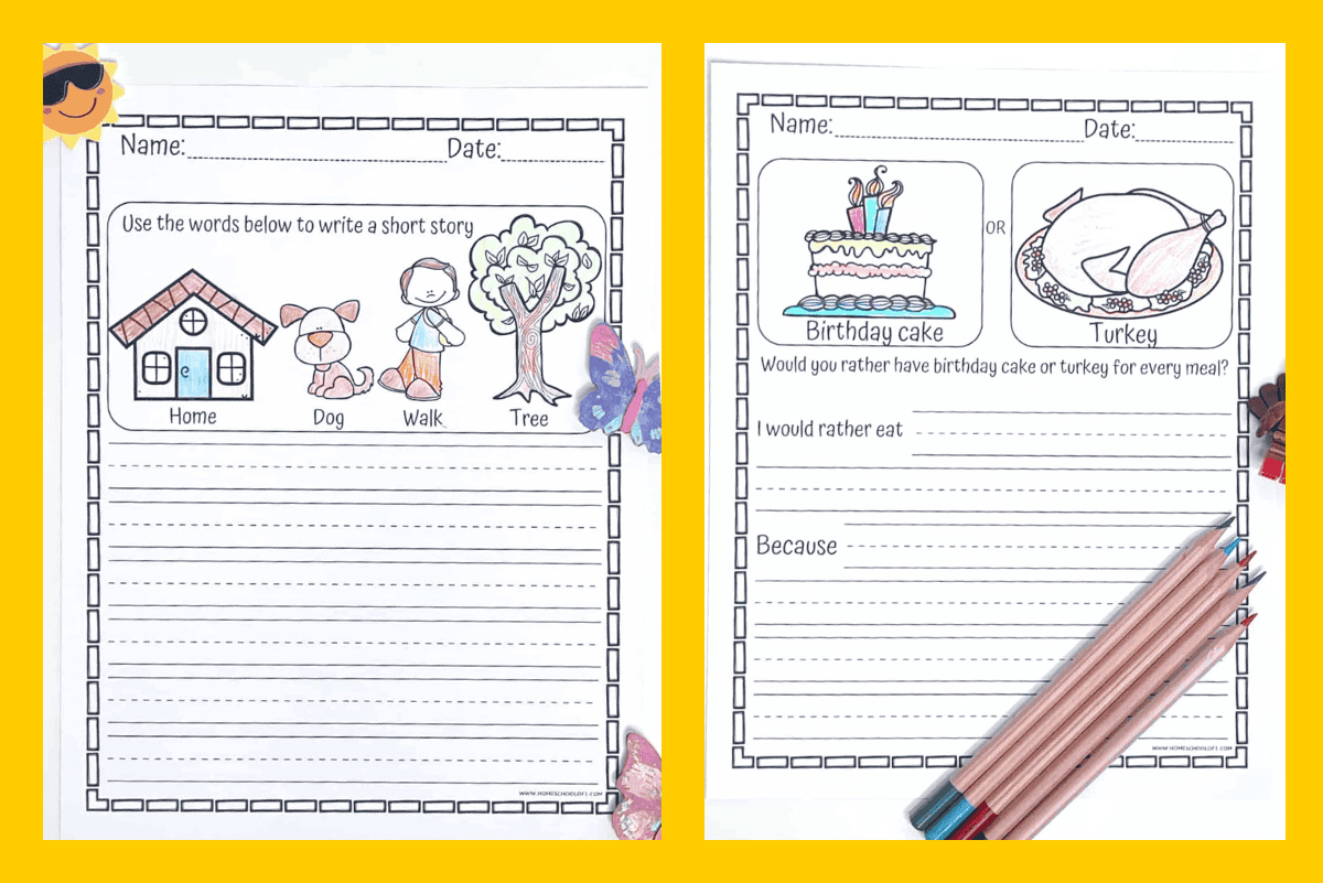 Free First Grade Writing Prompts Printables