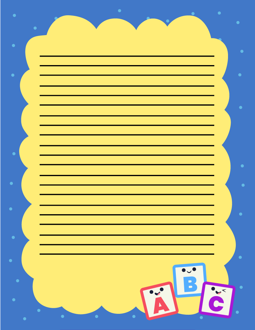 Kindergarten Lined Paper Printable
