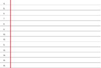 Free Numbered Lined Paper Template To Edit Online