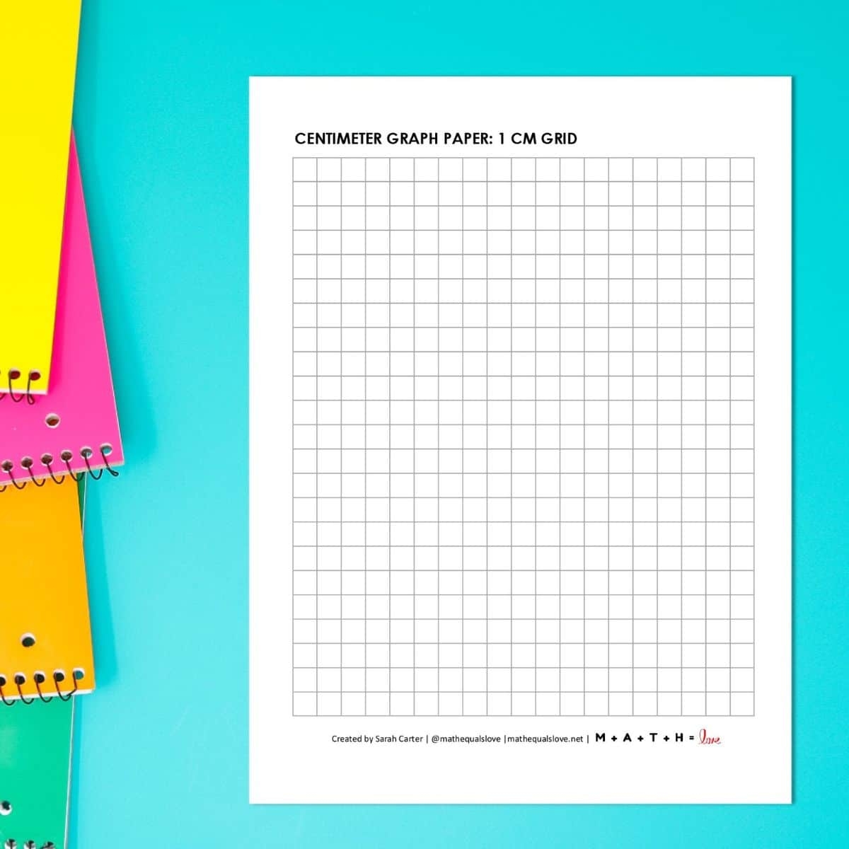 free printable centimeter graph paper 1 cm grid pdf