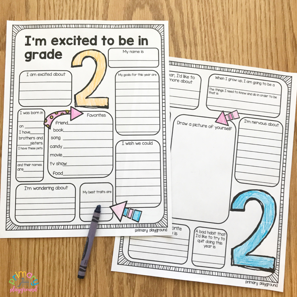Free Printable First Day Of School All About Me Primary Playground