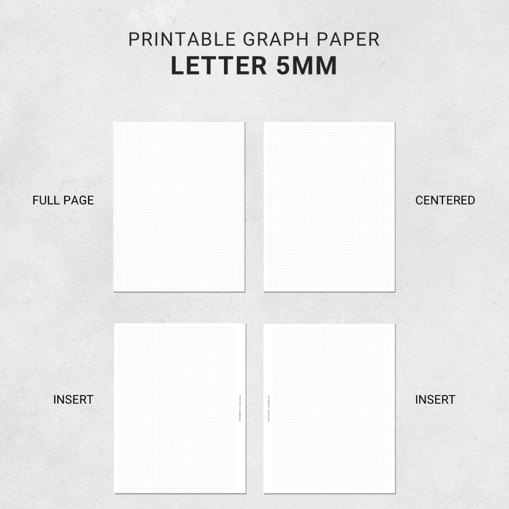 Free Printable Graph Lined Paper A4 A5 Letter Half Noty Studio